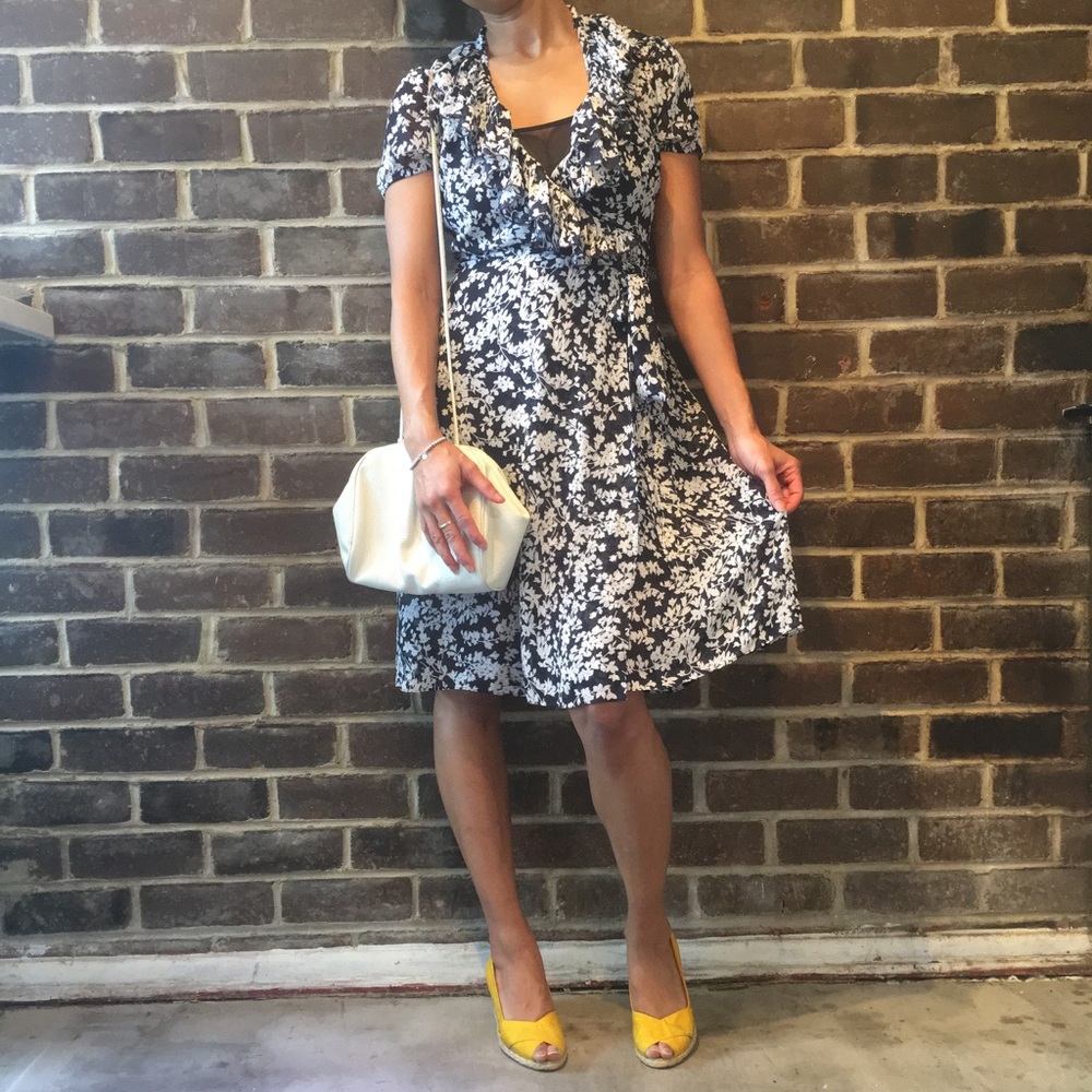 Floral Print Wrap Dress